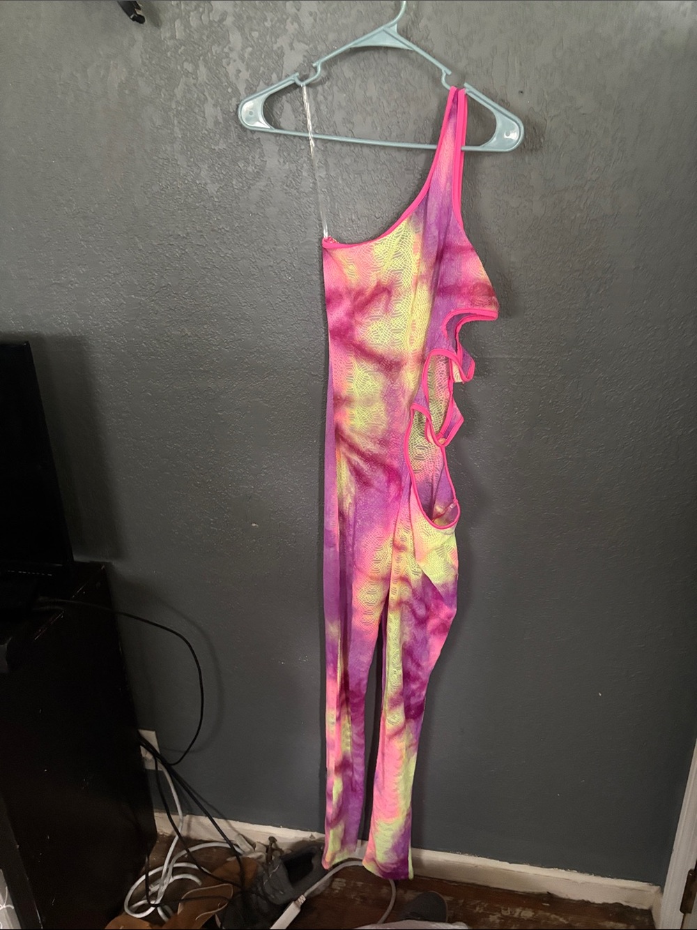 New with tagsWomens size M Tie-Dye Jumpsuit - Pink & Yellow